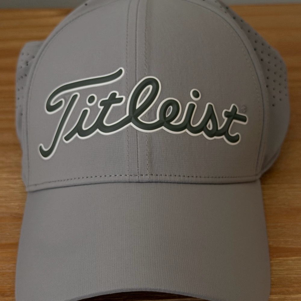 Titleist Light Gray Script Logo Golf Hat